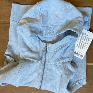 Lululemon Scuba Hoodie Size 6 Heathered Blue Linen